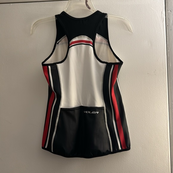 sport tank color black with white front zipper size medium voler - Picture 4 of 7